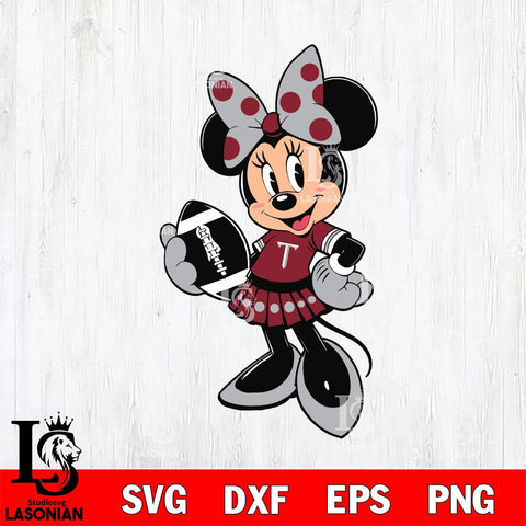 Troy Trojans Minnie Mouse Svg Eps Dxf Png File, NCAA svg, Digital Download, Instant Download