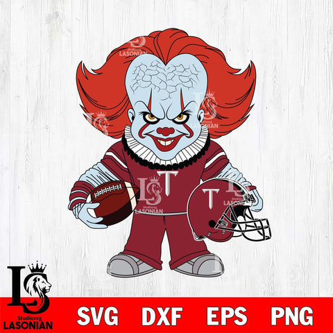 Troy Trojans Pennywise Horror Sport Svg Eps Dxf Png File, Digital Download