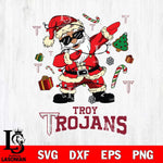 Troy Trojans Santa Claus Football Svg dxf eps png pdf file,NCAA svg,Digital Download,Cricut file