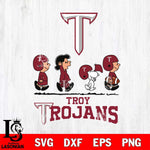 Troy Trojans Snoopy Sport 12 Svg Eps Dxf Png File, Digital Download