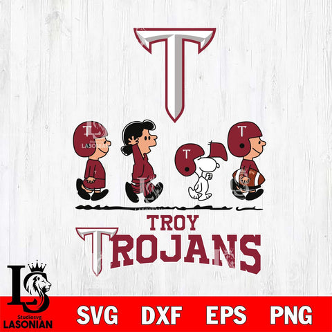 Troy Trojans Snoopy Sport 12 Svg Eps Dxf Png File, Digital Download