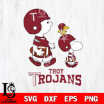 Troy Trojans Snoopy Sport Svg Eps Dxf Png File, Digital Download