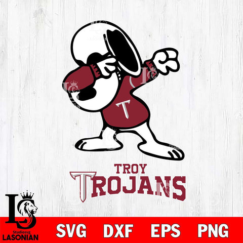 Troy Trojans Snoopy Sport 3 Svg Eps Dxf Png File, Digital Download