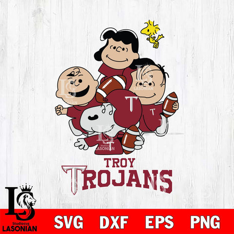 Troy Trojans Snoopy Sport 4 Svg Eps Dxf Png File, Digital Download