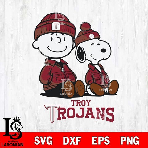 Troy Trojans Snoopy Sport 6 Svg Eps Dxf Png File, Digital Download