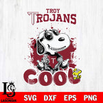 Troy Trojans Snoopy Sport 7 Svg Eps Dxf Png File, Digital Download