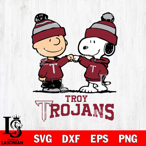 Troy Trojans Snoopy Sport 9 Svg Eps Dxf Png File, Digital Download