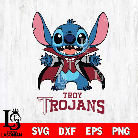 Troy Trojans Stitch Vampire halloween Svg Eps Dxf Png File, NCAA svg, Digital Download, Instant Download