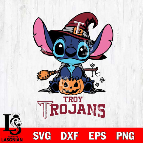 Troy Trojans Stitch witch Svg Eps Dxf Png File, NCAA svg, Digital Download, Instant Download