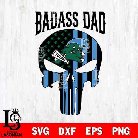 Tulane Green Wave Badass Dad Svg Eps Dxf Png File, Digital Download, Instant Download