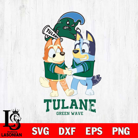 Tulane Green Wave Bluey Chilli Dance Svg Eps Dxf Png File, Digital Download, Instant Download