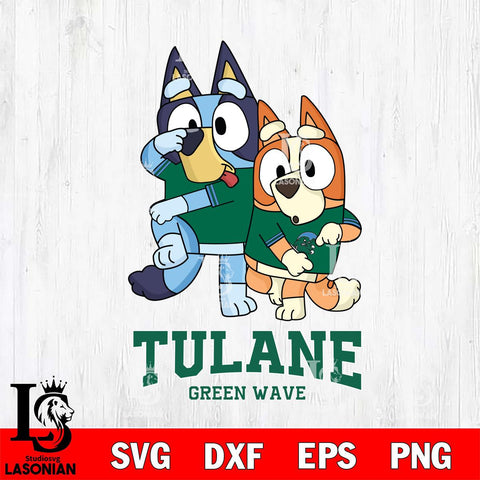 Tulane Green Wave Bluey Chilli Dance Mode Svg Eps Dxf Png File, Digital Download, Instant Download