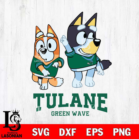 Tulane Green Wave Bluey Chilli Mode Dance Svg Eps Dxf Png File, Digital Download, Instant Download