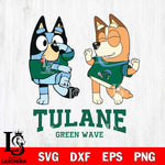 Tulane Green Wave Bluey Chilli Sport Svg Eps Dxf Png File, Digital Download, Instant Download