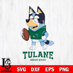 Tulane Green Wave Bluey Football Sport Svg Eps Dxf Png File, Digital Download ,Instant Download, Cricut File