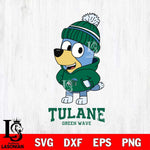 Tulane Green Wave Bluey Hoodie Sport Svg Eps Dxf Png File, Digital Download ,Instant Download, Cricut File