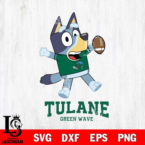 Tulane Green Wave Bluey Sport Football Svg Eps Dxf Png File,NCAA Svg Files,Bluey svg ,Digital Download ,Instant Download, Cricut File