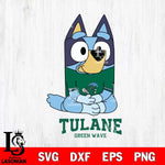 Tulane Green Wave Bluey Styles Football Svg Eps Dxf Png File,NCAA Svg Files,Bluey svg ,Digital Download ,Instant Download, Cricut File