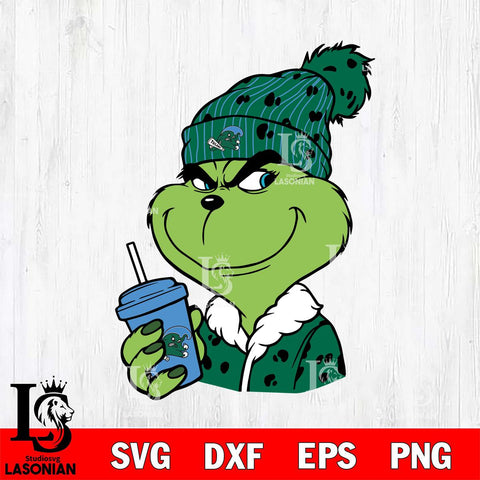 Tulane Green Wave Boujee Grinch 3 Svg Eps Dxf Png File, Digital Download, Instant Download