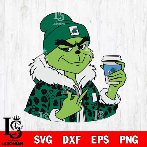 Tulane Green Wave Boujee Grinch 7 Svg Eps Dxf Png File, Digital Download, Instant Download