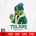 Tulane Green Wave Girls Grinch Bougie Svg Eps Dxf Png File, Digital Download, Instant Download