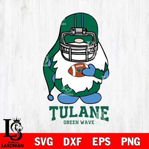 Tulane Green Wave Gnomes Christmas Svg Eps Dxf Png File, Digital Download, Instant Download