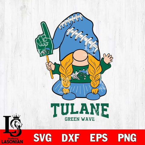 Tulane Green Wave Gnomes Fan Svg Eps Dxf Png File, Digital Download, Instant Download