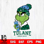 Tulane Green Wave Grinch Bougie Leopard Svg Eps Dxf Png File, Digital Download, Instant Download