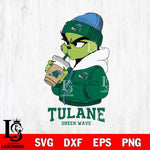 Tulane Green Wave Grinch Bougie Sport Svg Eps Dxf Png File, Digital Download, Instant Download