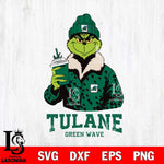 Tulane Green Wave Grinch Leopard Svg Eps Dxf Png File, Digital Download, Instant Download