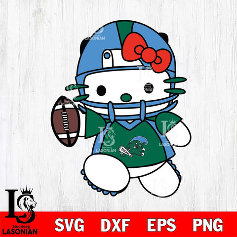 Tulane Green Wave Hello Kitty sport 11 Svg Eps Dxf Png File, NCAA svg, Digital Download, Instant Download