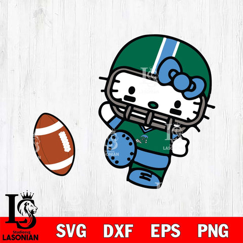 Tulane Green Wave Hello Kitty sport 12 Svg Eps Dxf Png File, NCAA svg, Digital Download, Instant Download