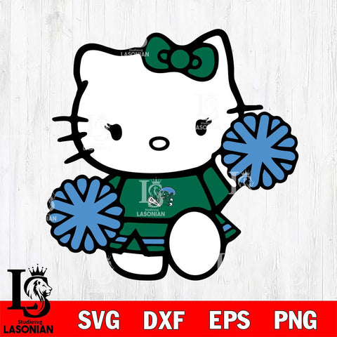 Tulane Green Wave Hello Kitty sport 4 Svg Eps Dxf Png File, NCAA svg, Digital Download, Instant Download