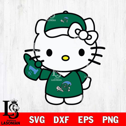 Tulane Green Wave Hello Kitty sport 5 Svg Eps Dxf Png File, NCAA svg, Digital Download, Instant Download