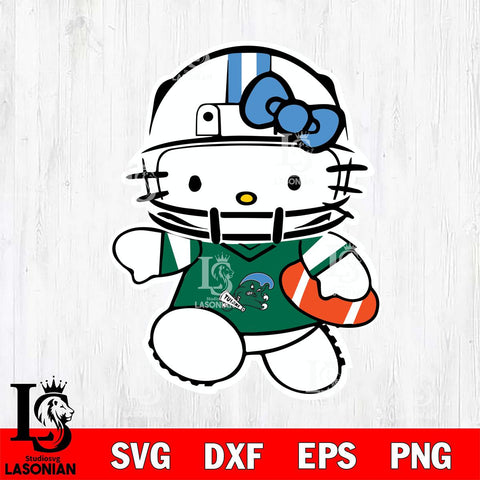 Tulane Green Wave Hello Kitty sport 8 Svg Eps Dxf Png File, NCAA svg, Digital Download, Instant Download