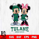 Tulane Green Wave Mickey Minnie Mouse Pink Svg Eps Dxf Png File, NCAA svg , File Cut , Digital Download , Instant Download, Cut Svg Files