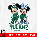 Tulane Green Wave Mickey Minnie Rugby Hoodie Svg Eps Dxf Png File, NCAA svg , File Cut , Digital Download , Instant Download, Cut Svg Files