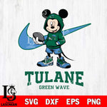 Tulane Green Wave Mikey Mouse Disney NIKE, Svg Eps Dxf Png File, Digital Download