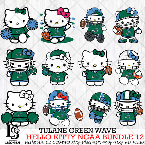 Tulane Green Wave NCAA Bundle 12 Svg Eps Dxf Png File, NCAA svg, Digital Download, Instant Download