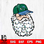 Tulane Green Wave Santa Claus Face Svg dxf eps png pdf file,NCAA svg,Digital Download,Cricut file