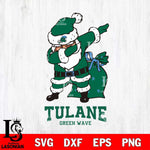 Tulane Green Wave Santa Claus Ugly Svg dxf eps png pdf file,NCAA svg,Digital Download,Cricut file