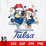 Tulsa Golden Hurricane Bluey Christmas NFL Svg Eps Dxf Png File, Digital Download