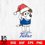 Tulsa Golden Hurricane Christmas Bluey Jack Sport Cut Files,Bluey Cricut,Christmas Svg , Bluey svg , Digital Download, dxf eps png pdf file