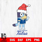 Tulsa Golden Hurricane Christmas Bluey Say Hi Cut Files,Bluey Cricut,Christmas Svg , Bluey svg , Digital Download, dxf eps png pdf file