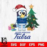 Tulsa Golden Hurricane Christmas Bluey Tree Sport Cut Files,Bluey Cricut,Christmas Svg , Bluey svg , Digital Download, dxf eps png pdf file