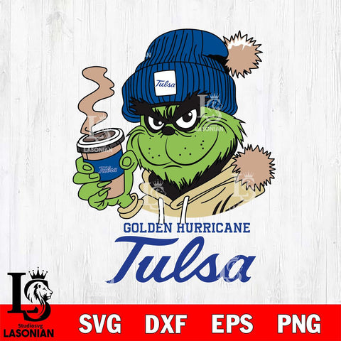 Tulsa Golden Hurricane Grinch Cofffe Hoodie Cut Files Cricut, Svg Dxf Eps Png file, Digital download , Silhouette