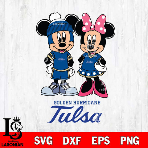 Tulsa Golden Hurricane Mickey Minnie Mouse Pink Svg Eps Dxf Png File, NCAA svg , File Cut , Digital Download , Instant Download, Cut Svg Files