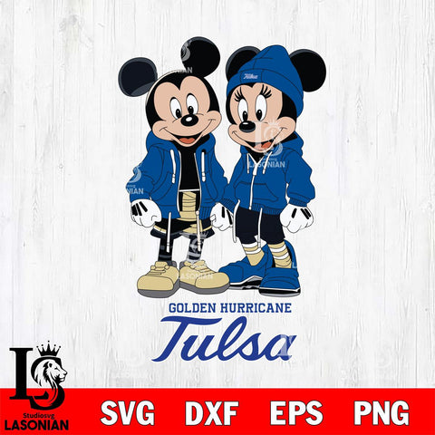 Tulsa Golden Hurricane Mickey Minnie Mouse Rugby Svg Eps Dxf Png File, NCAA svg , File Cut , Digital Download , Instant Download, Cut Svg Files