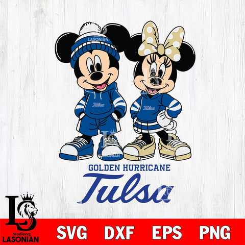 Tulsa Golden Hurricane Mickey Minnie Rugby Hoodie Svg Eps Dxf Png File, NCAA svg , File Cut , Digital Download , Instant Download, Cut Svg Files