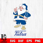 Tulsa Golden Hurricane Santa claus Svg dxf eps png pdf file,NCAA svg,Digital Download,Cricut file